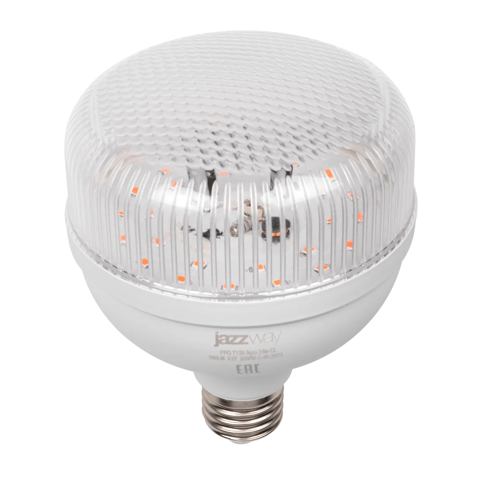 Лампа светодиодная PPG T130 Agro 24Вт CL E27 130х99мм для растений красн./син. спектр JazzWay 505036