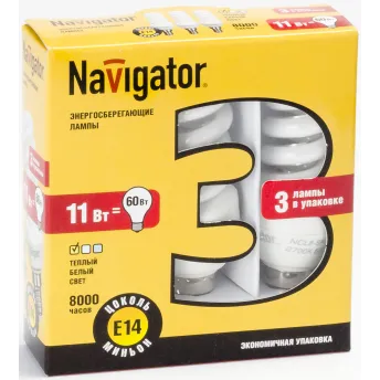 Лампа Navigator NCL8-SF-11-827-E-14/3PACK (94423) (3/108) Будет выводится