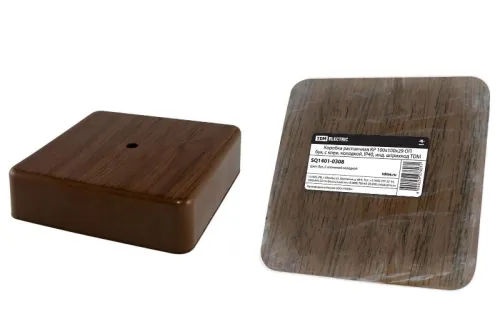 Коробка распаячная КР 100x100x29 ОП бук, с клем. колодкой, IP40