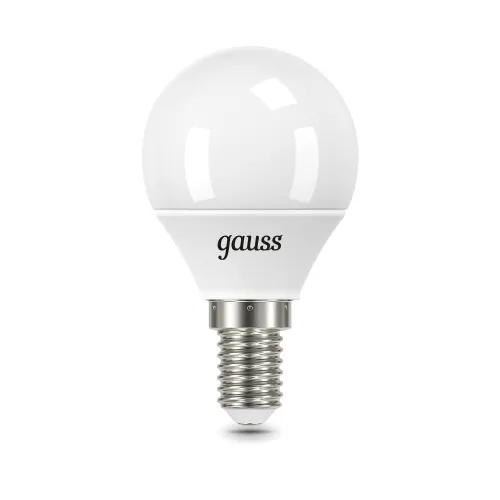 Лампа светодиодная Black 6.5Вт P45 шар 6500К холод. бел. E14 550лм GAUSS 105101307