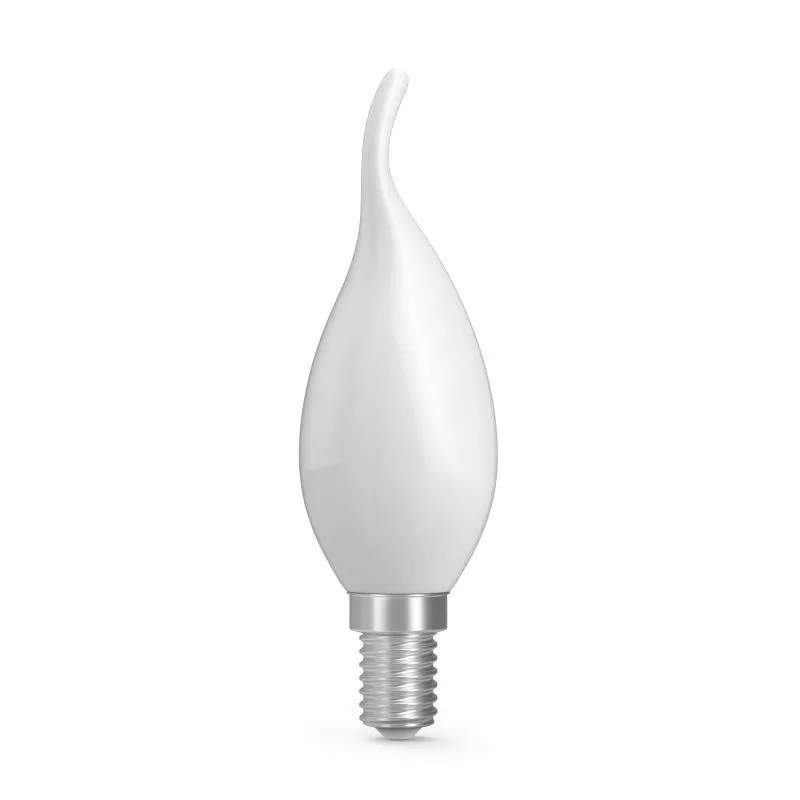 Лампа светодиодная филаментная Basic Filament 6.5Вт Свеча на ветру 2700К Е14 480лм milky GAUSS 10451