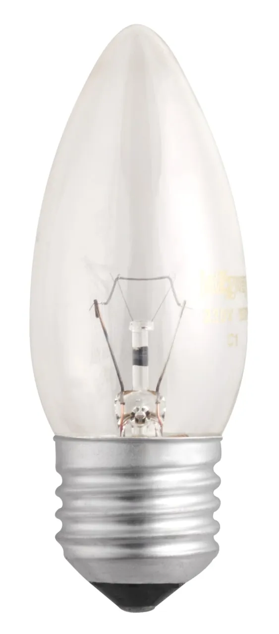 Лампа накаливания ЛОН  40Вт Е27 240В B35 clear | 3320546 | Jazzway