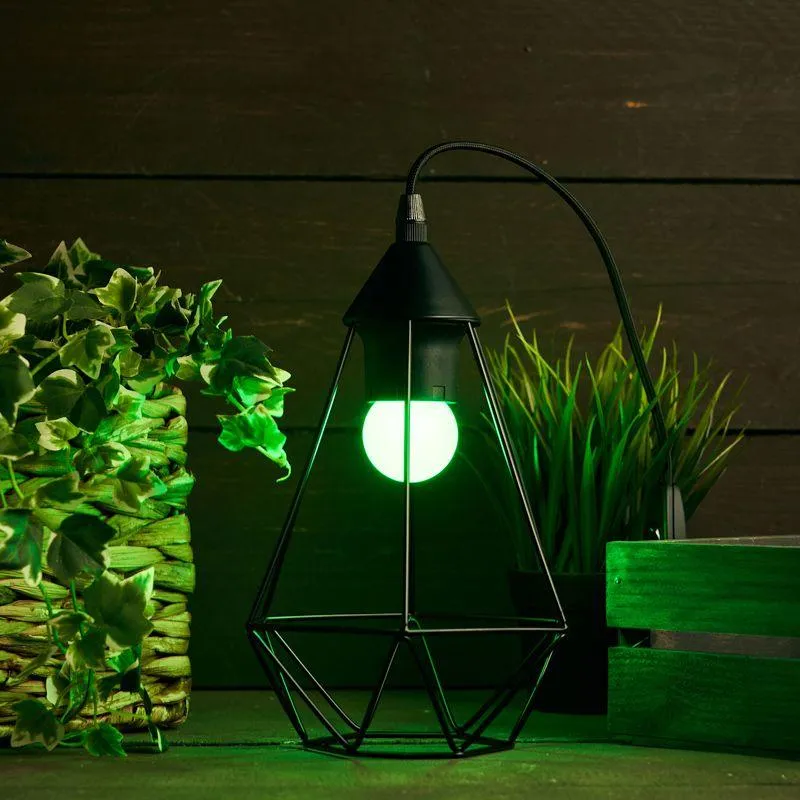 Лампа шар e27 5 LED  Ø45мм - зеленая | 405-114 | NEON-NIGHT