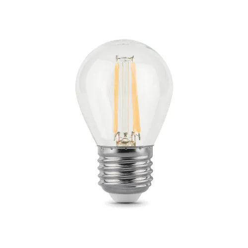 Лампа светодиодная филаментная Black Filament 7Вт P45 шар 2700К тепл. бел. E27 550лм GAUSS 105802107