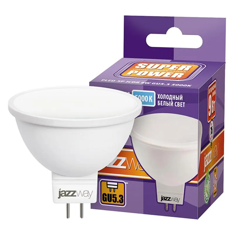 Лампа светодиодная LED 9Вт GU5.3 230В 5000К PLED- SPCDR | 2859785A | Jazzway