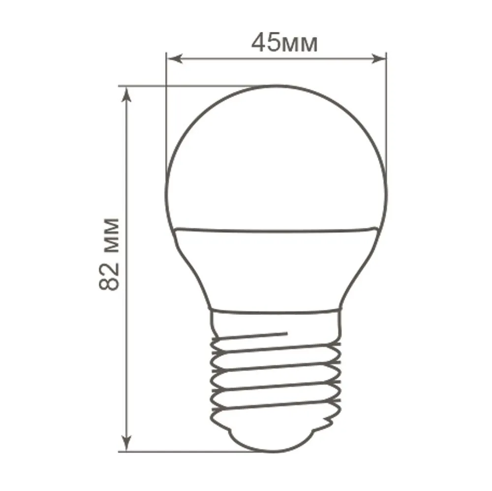 Лампа светодиодная LB-38 5Вт G45 шар 4000К E27 230В FERON 25405