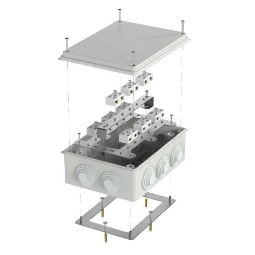 Коробка огнестойкая для о/п 40-0320-FR6.0-4-18-Р Е15-Е60 RAL7035 200х150х75 (5 шт/кор)