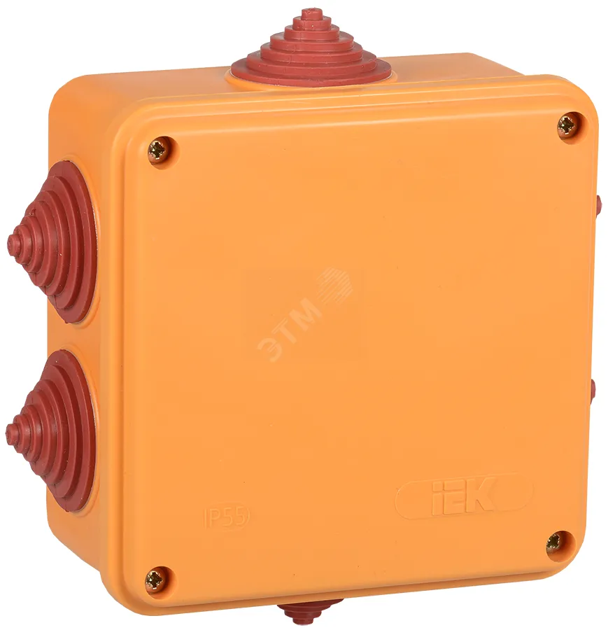 Коробка распаячная огнестойкая ПС 100х100х50 4P 10кв.мм IP55 6 вводов IEK UKF30-100-100-050-4-10-09