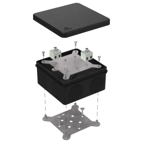 Коробка огнестойкая для о/п двухкомпонентная 60-0300-FR2.5-4 Е15-Е120 RAL9005 100х100х50 (14 шт/кор)