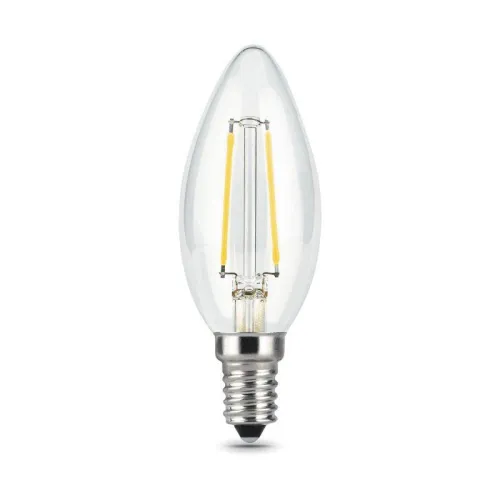 Лампа светодиодная филаментная Black Filament 5Вт свеча 4100К нейтр. бел. E14 450лм диммир. GAUSS 10