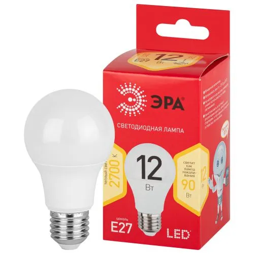Лампа светодиодная LED A60-12W-827-E27 R (диод, груша, 12Вт, тепл, E27) (10/100/2000) | Б0050197 | Э