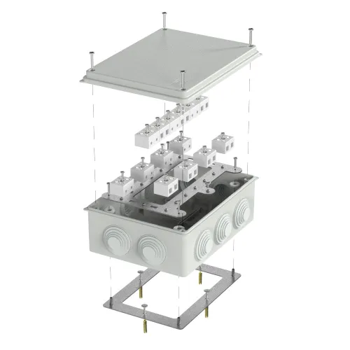 Коробка огнестойкая для кабель-канала 40-0460-FR2.5-8 Е15-Е120 RAL1001 85х85х45 (44 шт/кор)