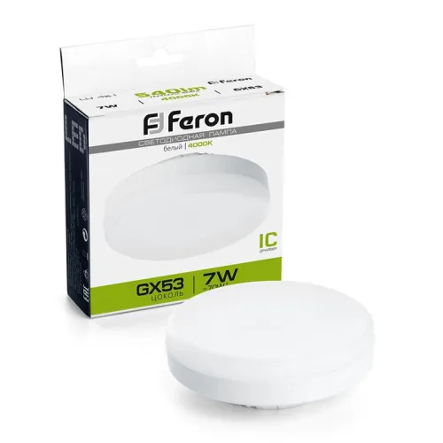 Лампа светодиодная LB-451 7Вт 4000К GX53 230В FERON 25828