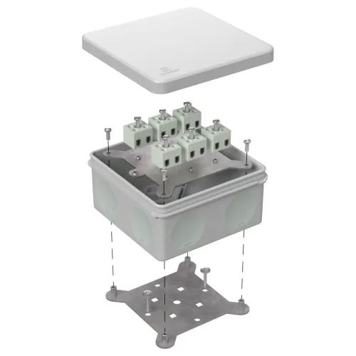 Коробка огнестойкая для о/п двухкомпонентная 60-0300-FR2.5-12 Е15-Е120 RAL7035 100х100х50 (14 шт/кор