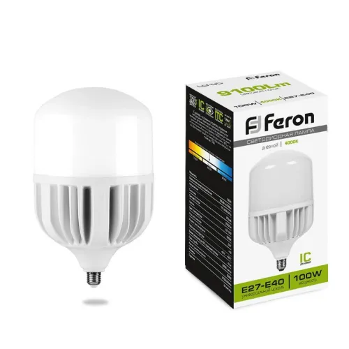 Лампа светодиодная LB-65 40Вт T100 4000К E27-E40 230В FERON 25819