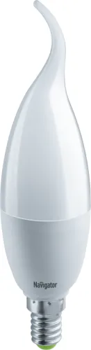Лампа светодиодная LED 7Вт Е14 230В 4000К NLL-FC37-7-230-4K-E14-FR свеча на ветру матовая | 61027 | 