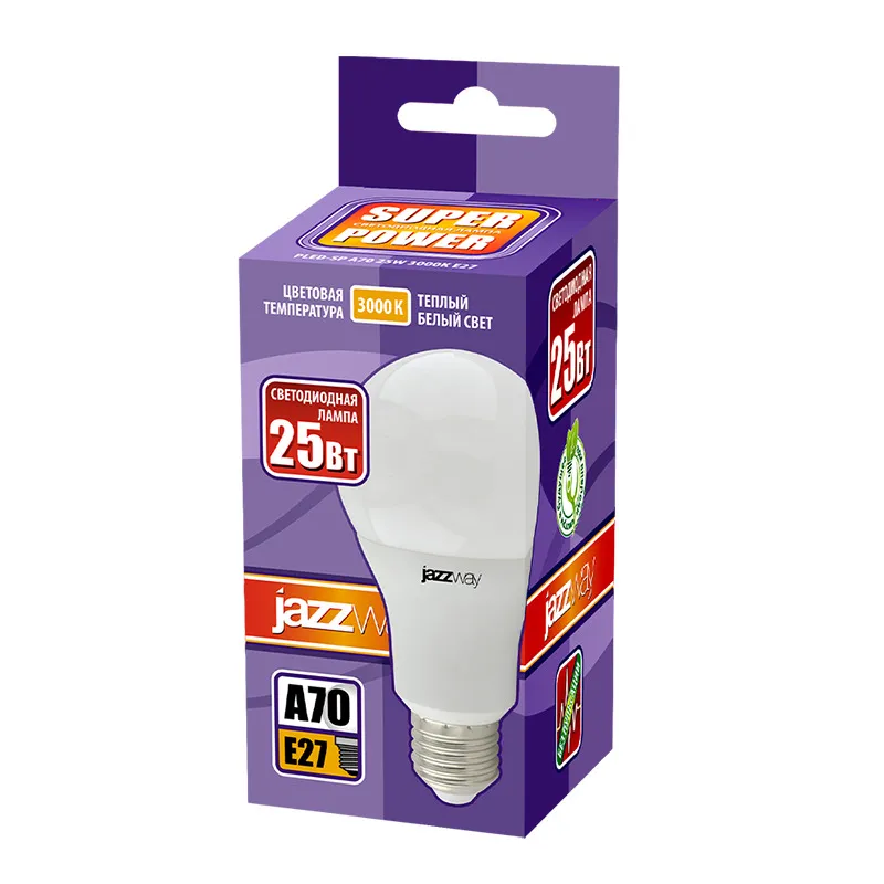 Лампа светодиодная 25 Вт E27 3000 K 2100 Lm 230 град PLED Power JAZZWAY .5018051A