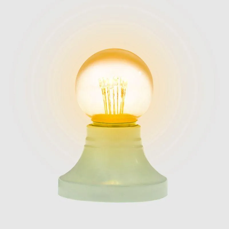 Лампа шар e27 6 LED Ø45мм - желтая, прозрачная колба, эффект лампы накаливания | 405-121 | NEON-NIGH
