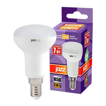 Лампа светодиодная LED 7Вт E14 220В 3000К PLED- SP R50 отражатель (рефлектор) | 1033628 | Jazzway