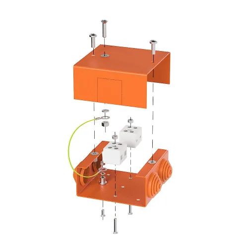 Коробка металлическая огнестойкая 70-0240-FR6.0-4 Е15-Е120 80х80х35