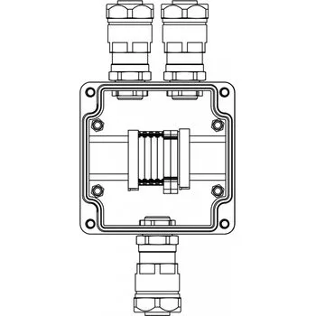 Корпус взрывозащищенный 120х120х90мм 1Ex e IIC T5 Gb IP66Ex tb IIIB T95град.C Db GRP DKC 1231.031.19