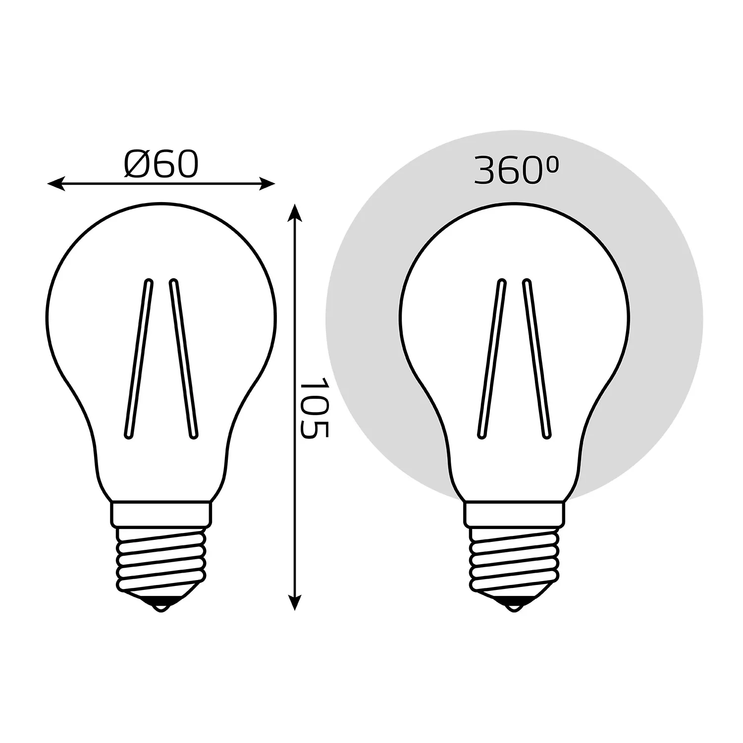 Лампа светодиодная филаментная Black Filament 18Вт A60 грушевидная 2700К тепл. бел. E27 1600лм GAUSS