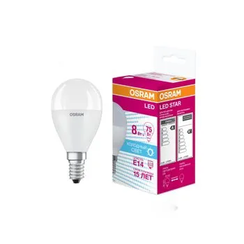 Лампа светодиодная LED STAR Classic P 8W, матовая колба, Е14 LSCLP75 8W/840 230V E14 10X1 RU | 40580