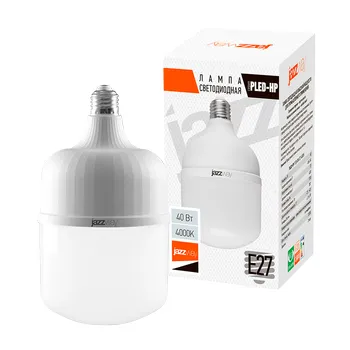 Лампа светодиодная 40 Вт E27 4000 K 3400 Lm 200 град PLED-HP-T JAZZWAY .1038920