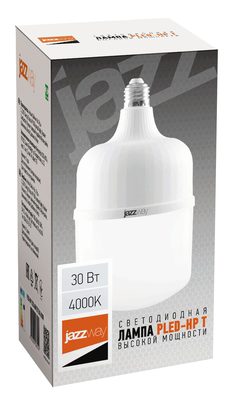 Лампа светодиодная мощная PLED-HP-T100 30w 4000K E27 220/50 | .1038913A | Jazzway