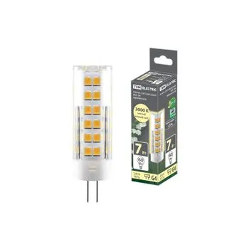 Лампа светодиодная G4-7 Вт-230 В-3000 К, SMD, 18,5x57 мм | SQ0340-0219 | TDM