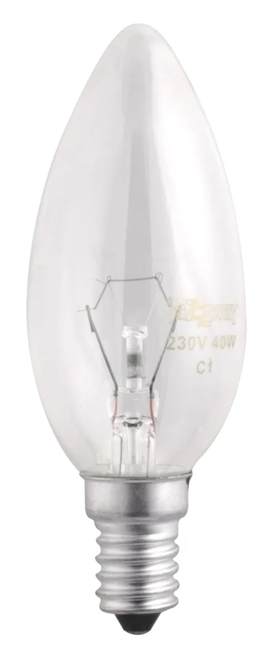 Лампа накаливания ЛОН 40Вт E14 240В B35 clear | 3320539 | Jazzway