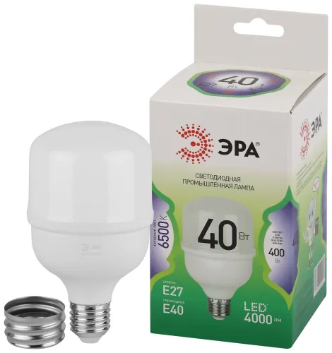Лампа светодиодная GREEN LINE POWER T80-40W-865-E27/E40 GL E27/E40 40Вт колокол свет холод. Эра Б006