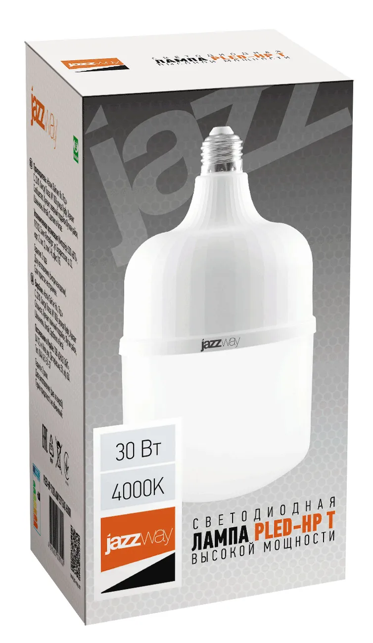 Лампа светодиодная мощная PLED-HP-T100 30w 4000K E27 220/50 | .1038913A | Jazzway