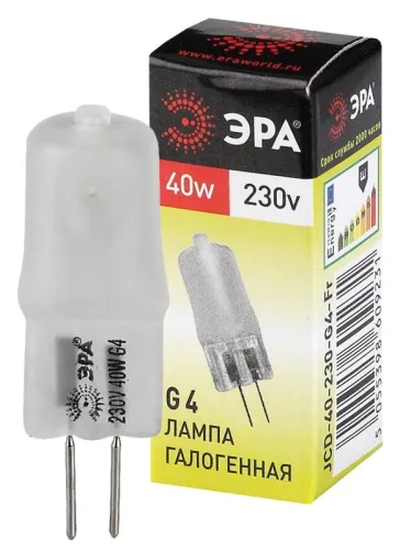 Лампа галогенная капсульная 40Вт 220В G4 JCD | C0039282 | ЭРА