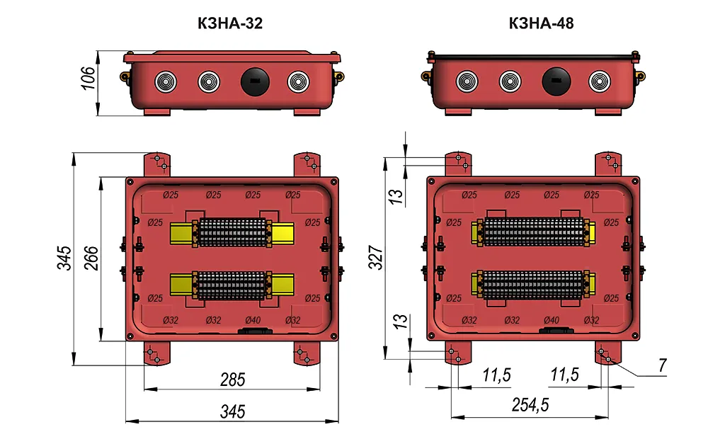 Коробка КЗНА-48 У3 IP43 ГОФРОМАТИК/ЗЭТАРУС zeta30313