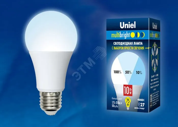 Лампа светодиодная LED-A60-10W/NW/E27 /FR/MB PLM11WH Multibright 10Вт грушевидная матовая 4000К нейт