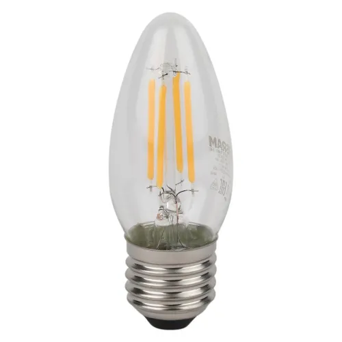 Лампа светодиодная филаментная LS CLB40 4W/840 230VFILCL RU 4Вт 4000К нейтр. бел. E27 470лм B угол п