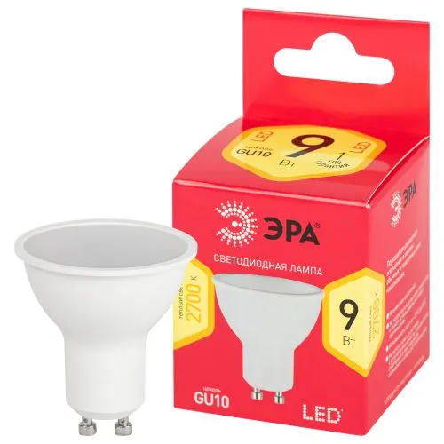 Лампа светодиодная RED LINE LED MR16-9W-827-GU10 R GU10 R 9Вт софит теплый белый свет | Б0050691 | Э