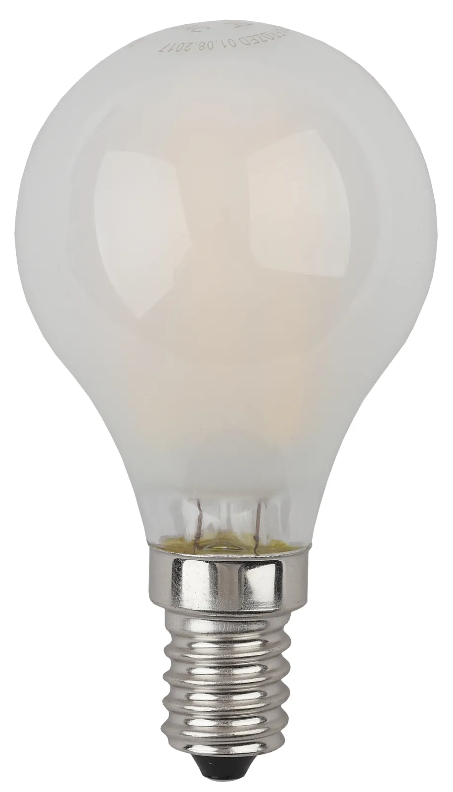 Лампа светодиодная F-LED P45-9w-840-E14 frost (филамент, шар мат, 9Вт, нейтр, E14) | Б0047027 | ЭРА