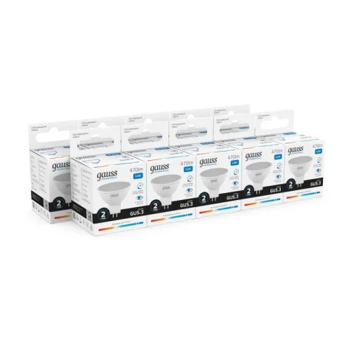 Лампа светодиодная Elementary 5.5Вт MR16 софит 6500К холод. бел. GU5.3 470лм GAUSS 13536