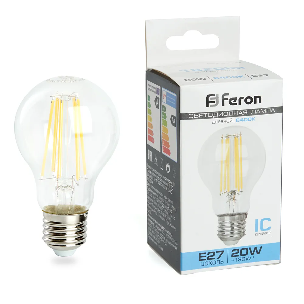 Лампа светодиодная LB-620 20Вт 6400К E27 230В FERON 48285