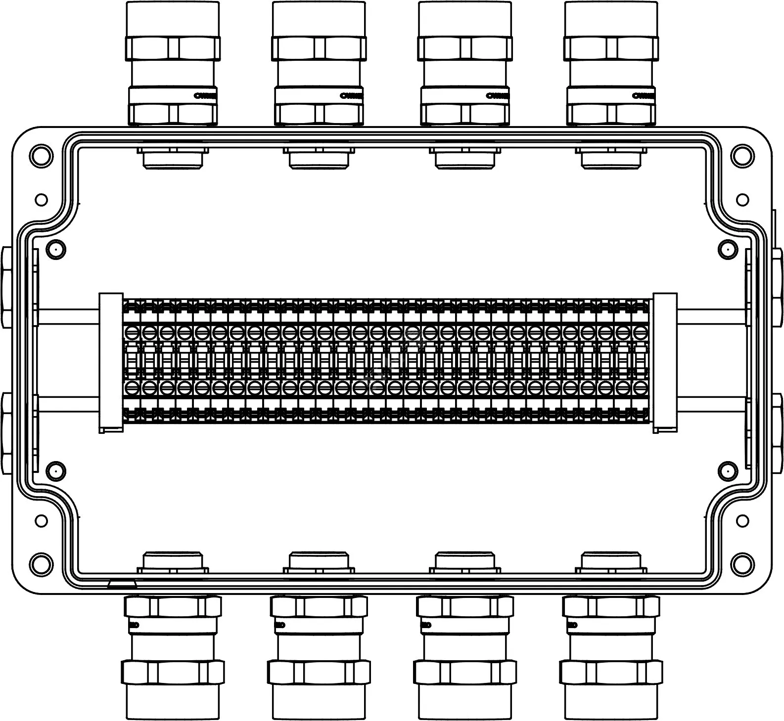 Корпус взрывозащищенный 260х160х90мм 1Ex e IIC Т5 Gb / Ex tb IIIB T95град.C Db IP66 алюм. DKC 1201.1