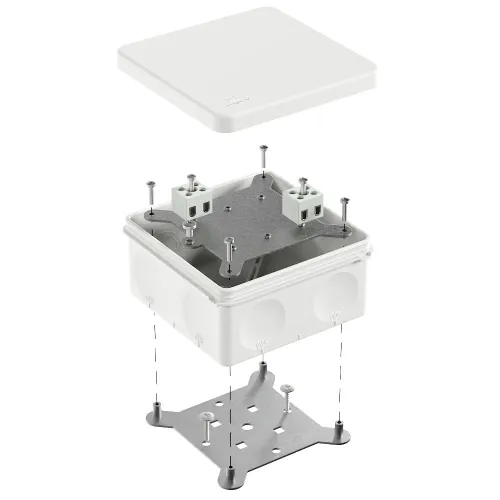 Коробка огнестойкая для о/п двухкомпонентная 60-0300-FR2.5-4 Е15-Е120 RAL9003 100х100х50 (14 шт/уп)