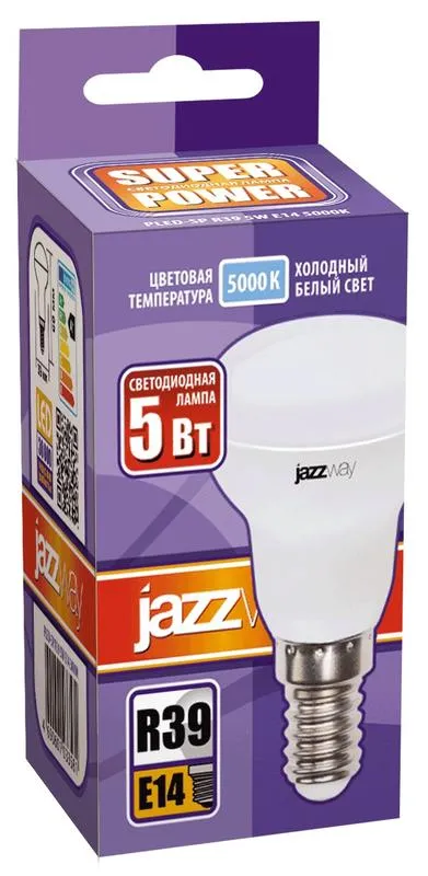 Лампа светодиодная 5 Вт E14 5000 K 400 Lm 120 град PLED Power JAZZWAY .1033598