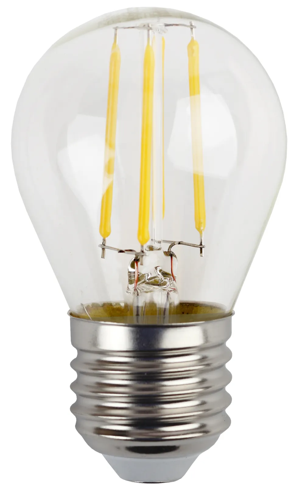 Лампа светодиодная F-LED P45-11w-827-E27 (филамент, шар, 11Вт, тепл, E27) | Б0047013 | ЭРА
