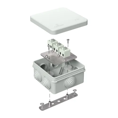 Коробка огнестойкая для о/п 40-0210-FR2.5-6 Е15-Е120 RAL7035 80х80х40 (44 шт/кор)