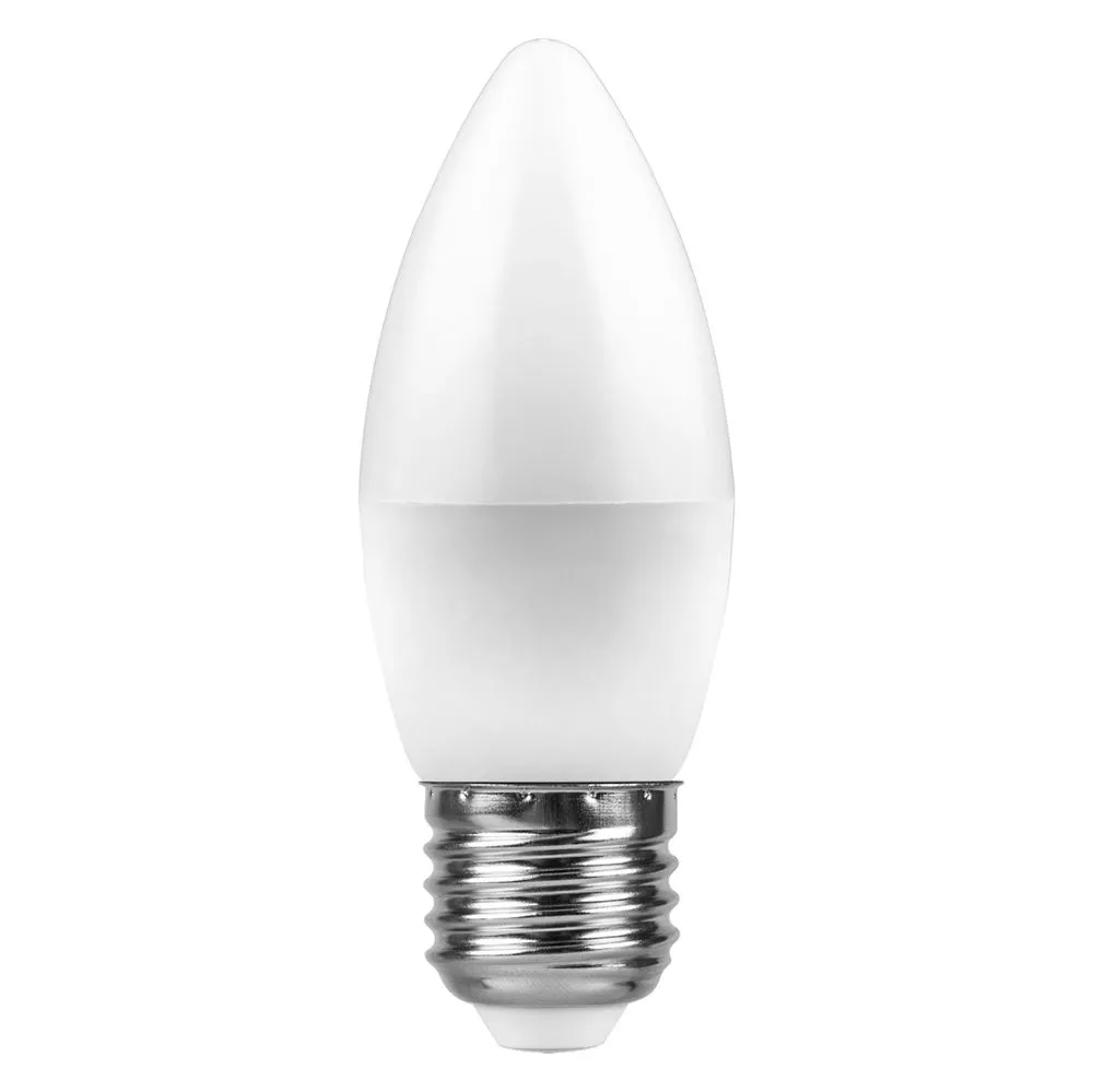 Лампа светодиодная LB-97 7Вт C37 свеча 2700К E27 230В FERON 25758
