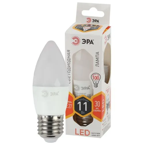 Лампа светодиодная LED B35-11W-827-E27 | Б0032981 | ЭРА