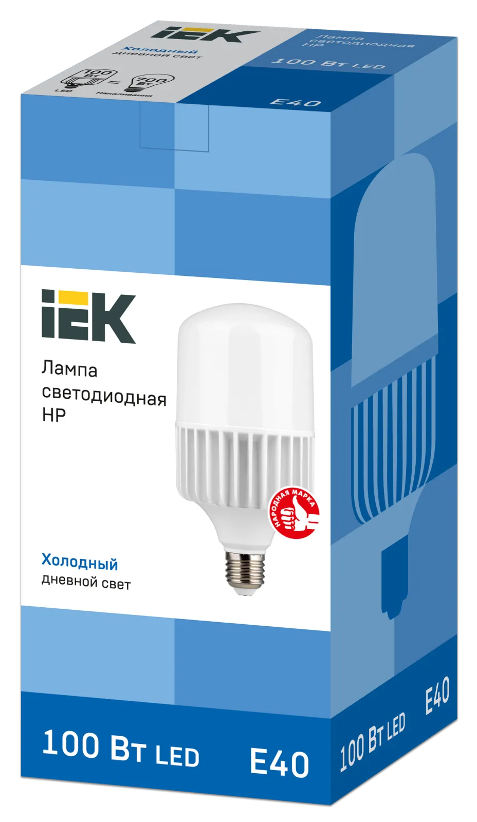 Лампа светодиодная HP 100Вт 230В 6500К E40 IEK LLE-HP-100-230-65-E40
