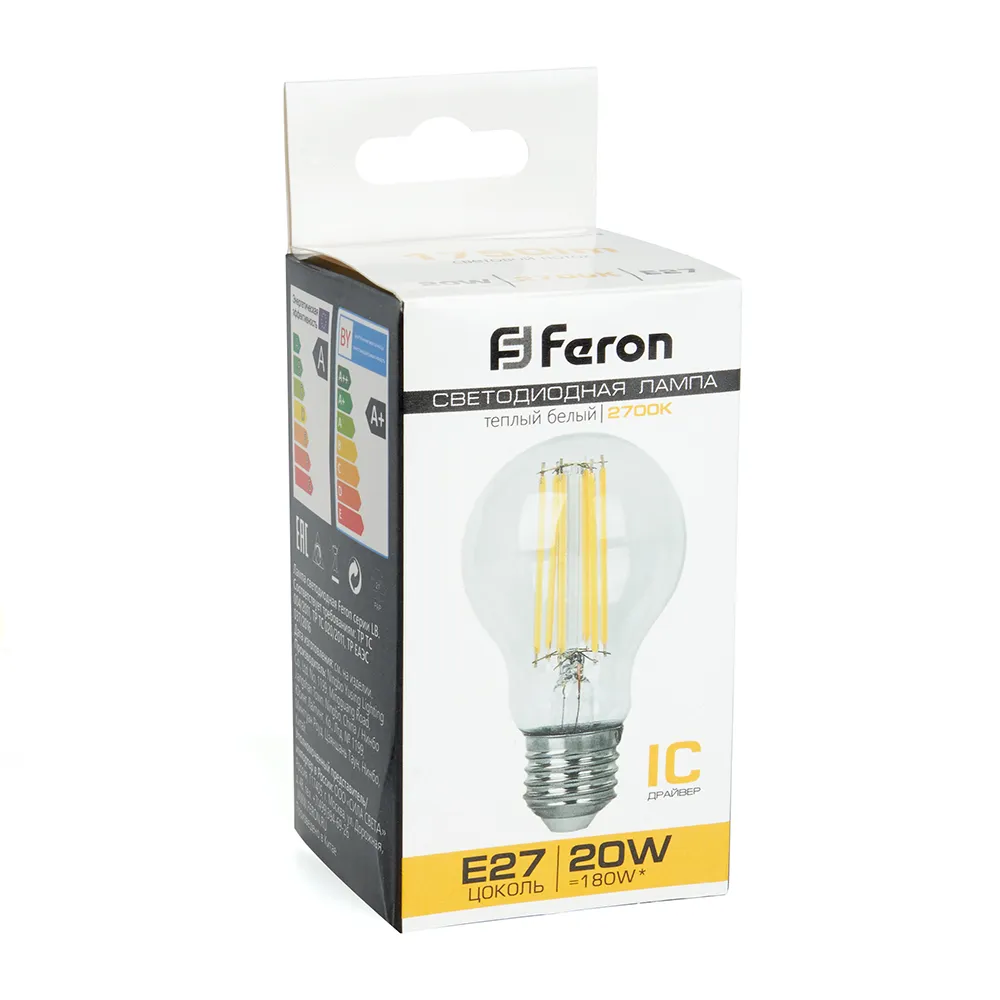Лампа светодиодная LB-620 20Вт 2700К E27 230В FERON 38245